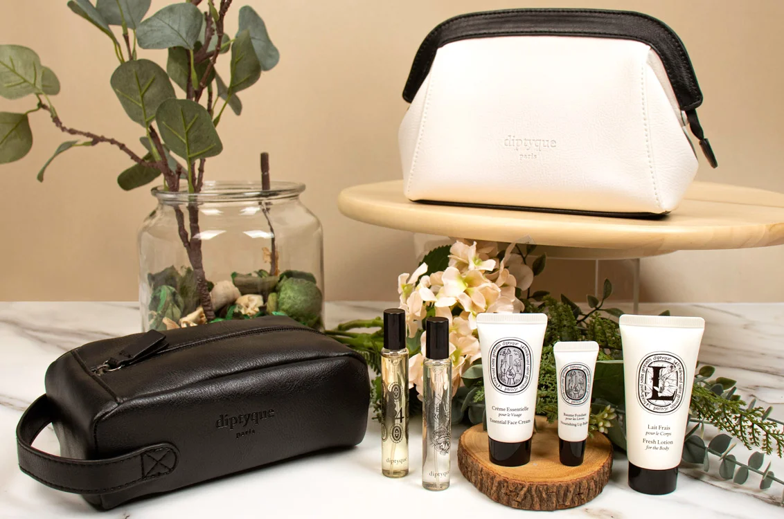 Exclusive Diptyque amenity kit for Qatar Airways Business Class