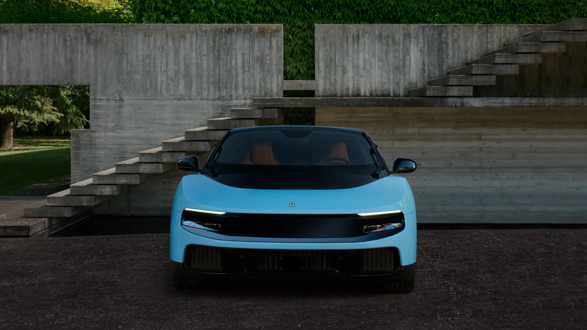Premium luxury interior cabin design of the Ferrari Luce EV