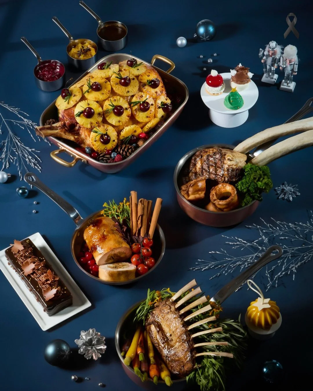 mage of luxury Christmas dinner settings at The Ritz-Carlton