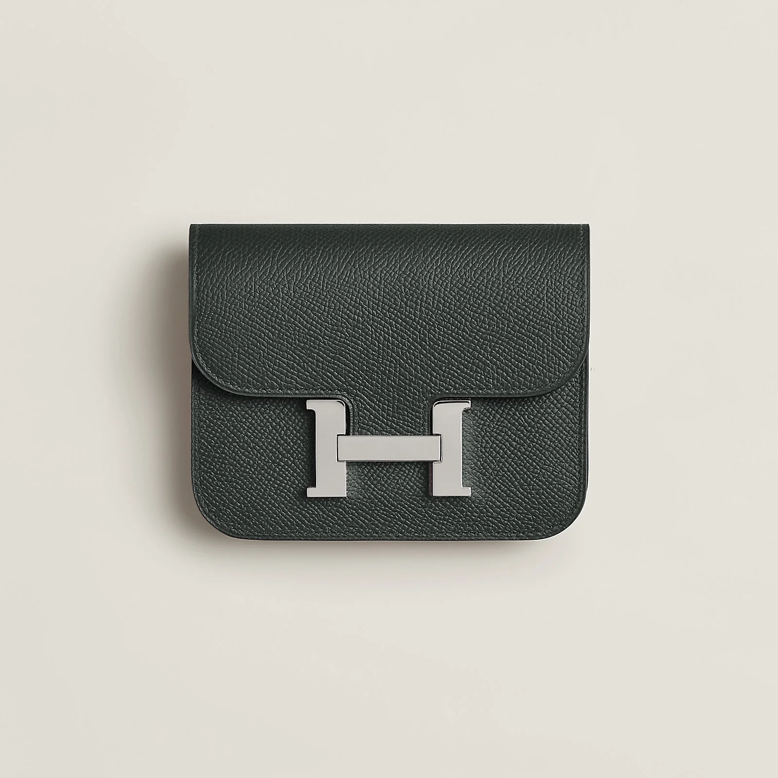 Herm&egrave;s Roulis Slim wallet with iconic chain-link hardware
