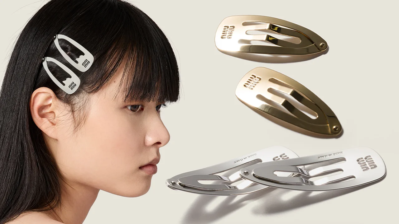 Miu Miu Hair Clips 12,500 THB Luxury Childhood Vibe