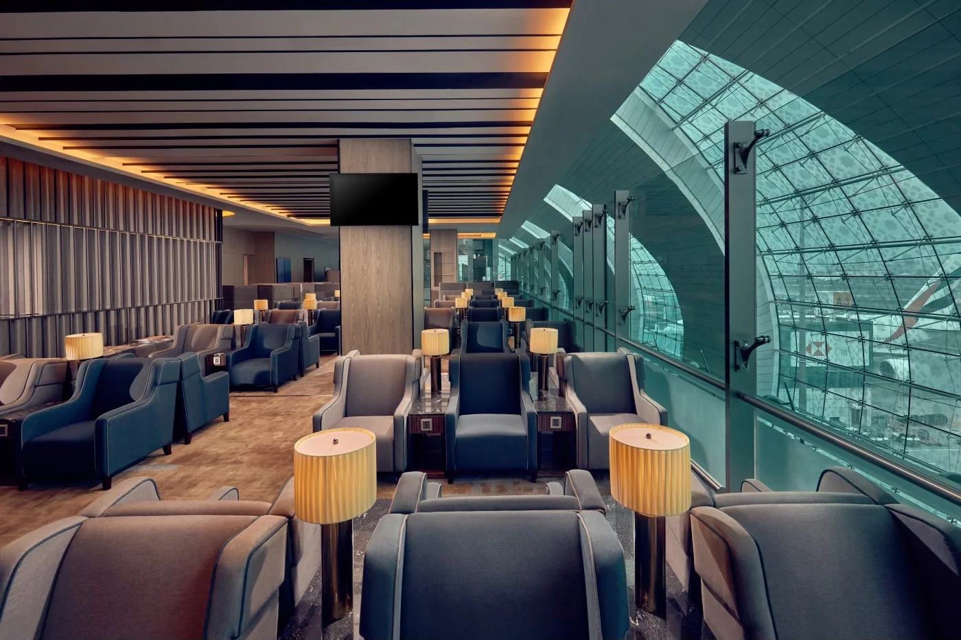 Relaxation zone inside Plaza Premium Lounge Suvarnabhumi